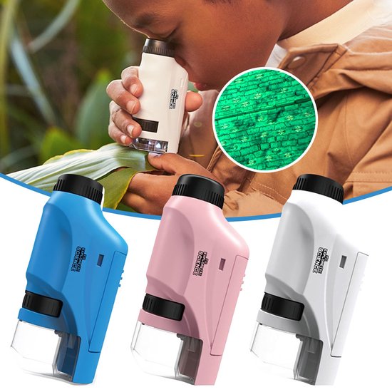 Draagbare Microscoop - Mini Explorer , 60x-120x Vergroting, Educatief Wetenschapsspeelgoed, +2 Jaar