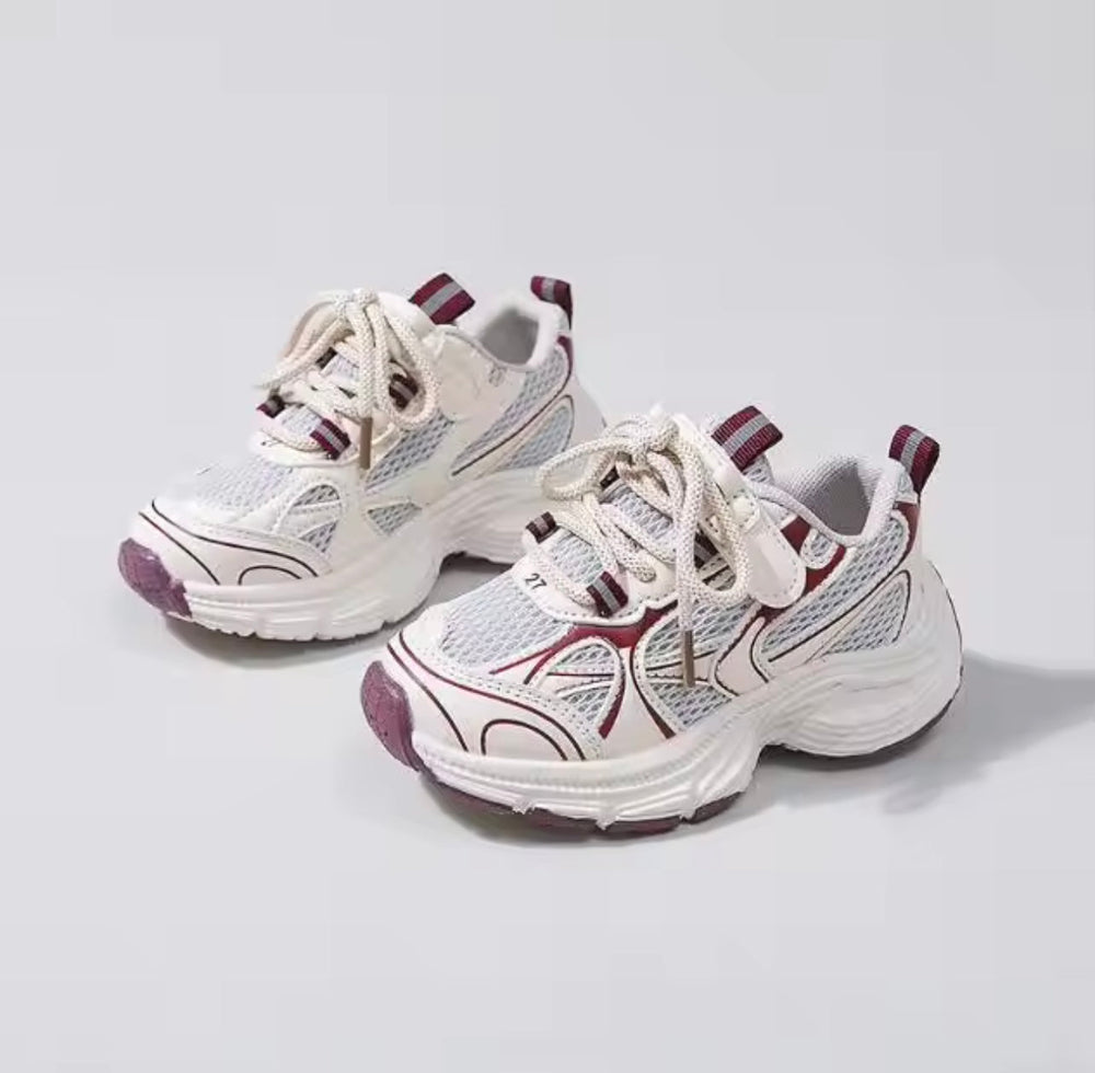 Bordeaux Kindersneakers Zonder Veters – Maat 26-33 | Ademend & Lichtgewicht | Unisex Slip-on Schoenen