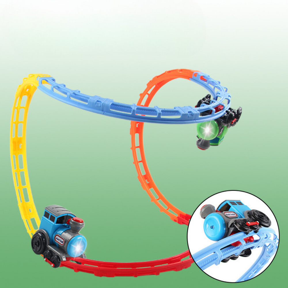 Flexibele Treinbaan voor Kinderen – Bouw Zelf, Met Licht & Geluid | LumoRail Treinset