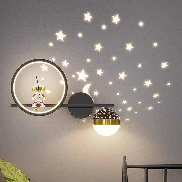 Lunora Astronaut Nachtlamp met Sterrenprojectie – Rustgevend Licht voor Baby- en Kinderkamer