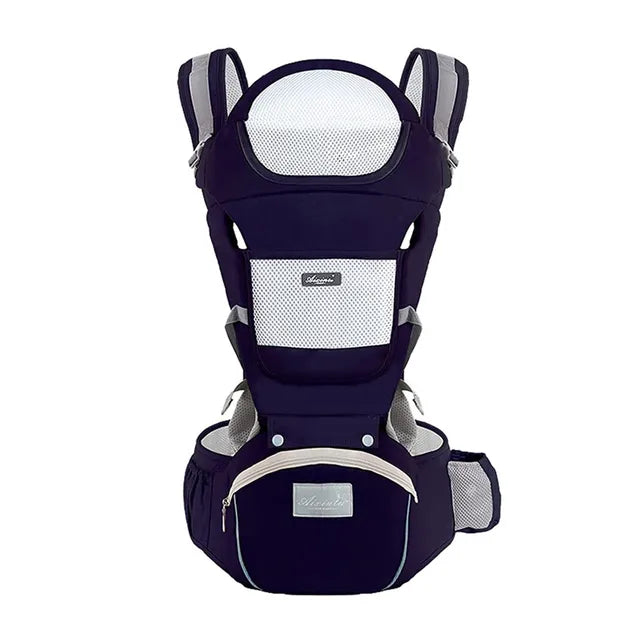 Unisex Baby Draagzak Grijs 6-in-1 Verstelbaar Comfortabel Katoen-More For Mini