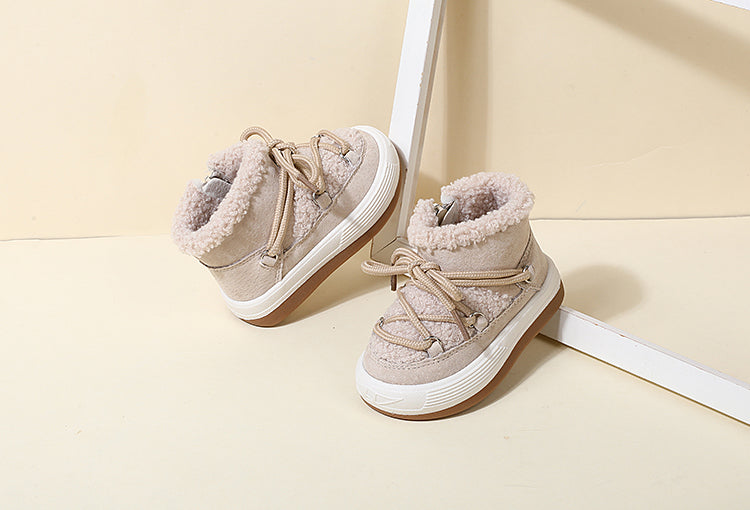 Winterlaarzen - Bama Meisjes, Zwart/Beige/Roze, Suède, Maat 15-30-More For Mini