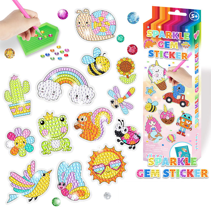 SparkleCraft Diamond Art Stickers – Knutselset voor Kinderen met Glinsterende Steentjes