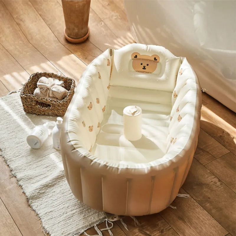 Opblaasbaar Babybadje – Compact Reisbadje met Antislip (0–3 jaar)