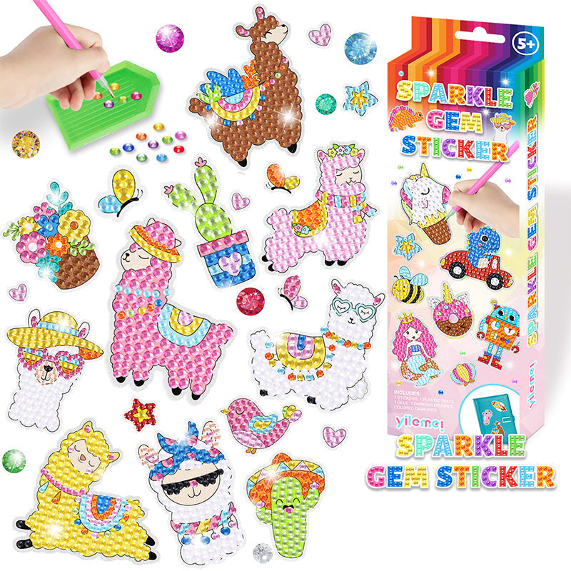 SparkleCraft Diamond Art Stickers – Knutselset voor Kinderen met Glinsterende Steentjes