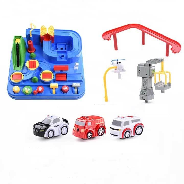 Auto Speelbaan Kind – 2-in-1 Interactieve Racebaan met Obstakels & Voertuigen (3+)