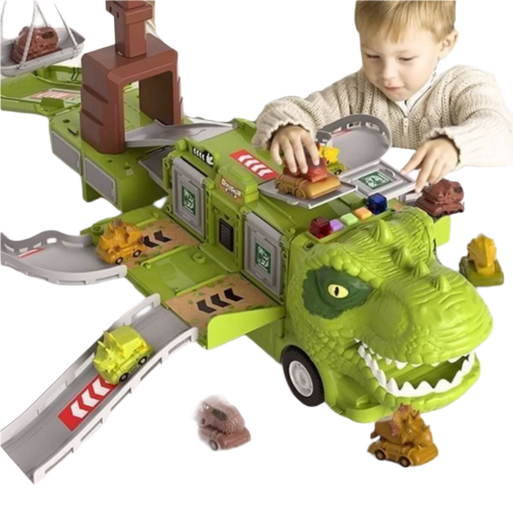 Transformeerbare Dino Truck – 2-in-1 Speelset met Licht & Geluid (3+)