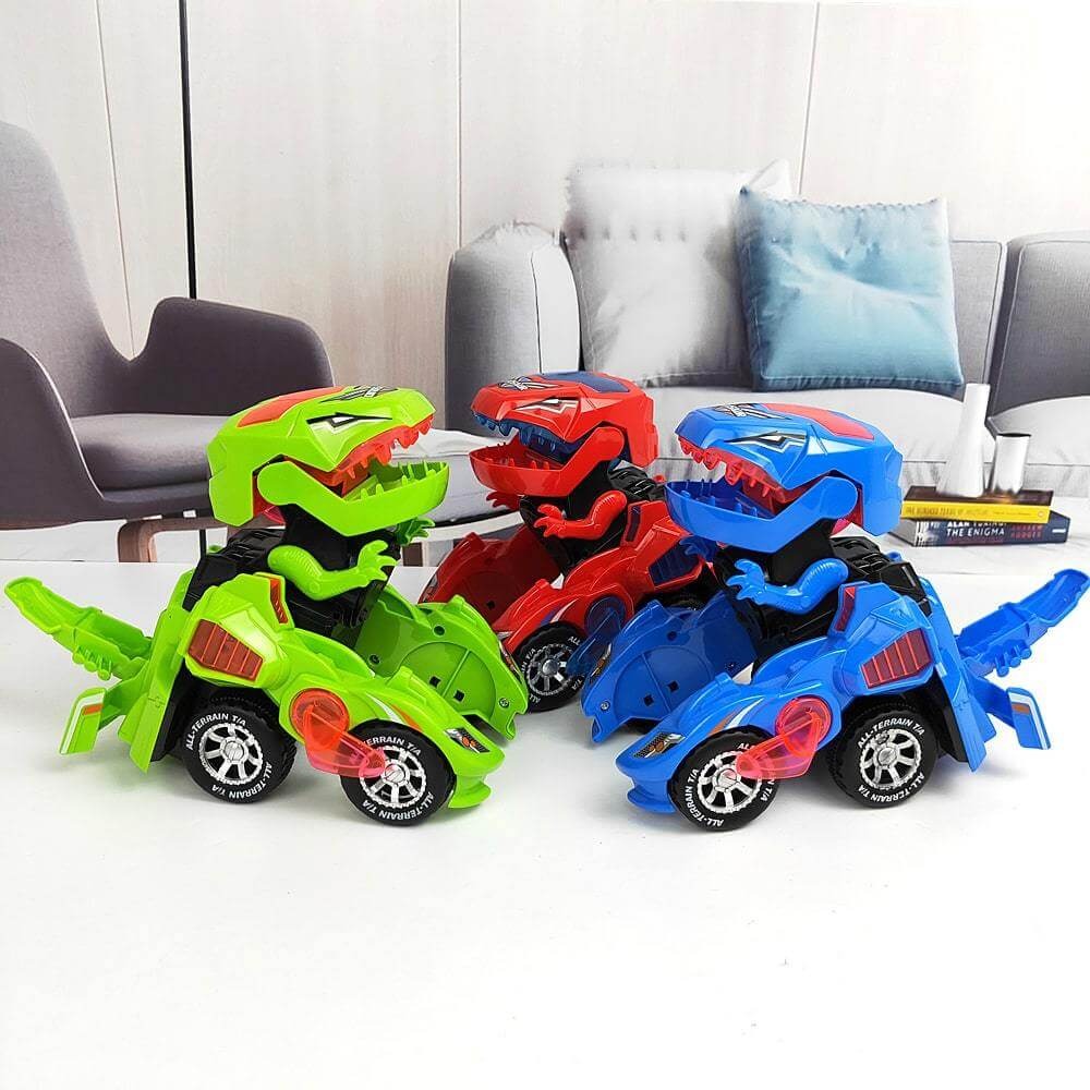 Dino Auto die Transformeert – Speelgoed met Licht & Geluid