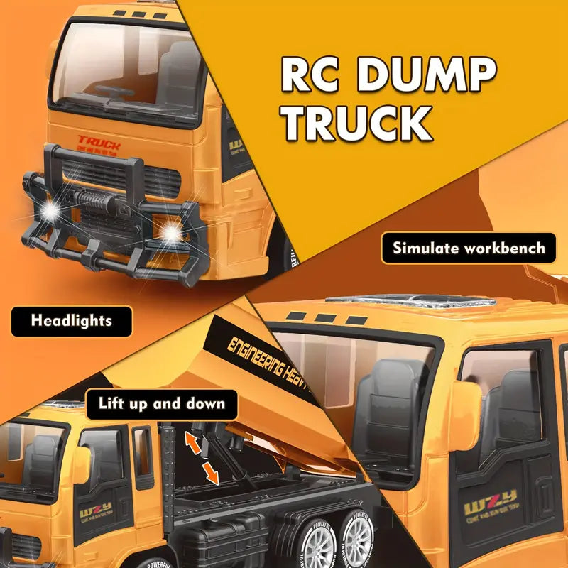 RC Bouwvrachtwagen met Kiepfunctie – Oplaadbare Speelgoed Truck