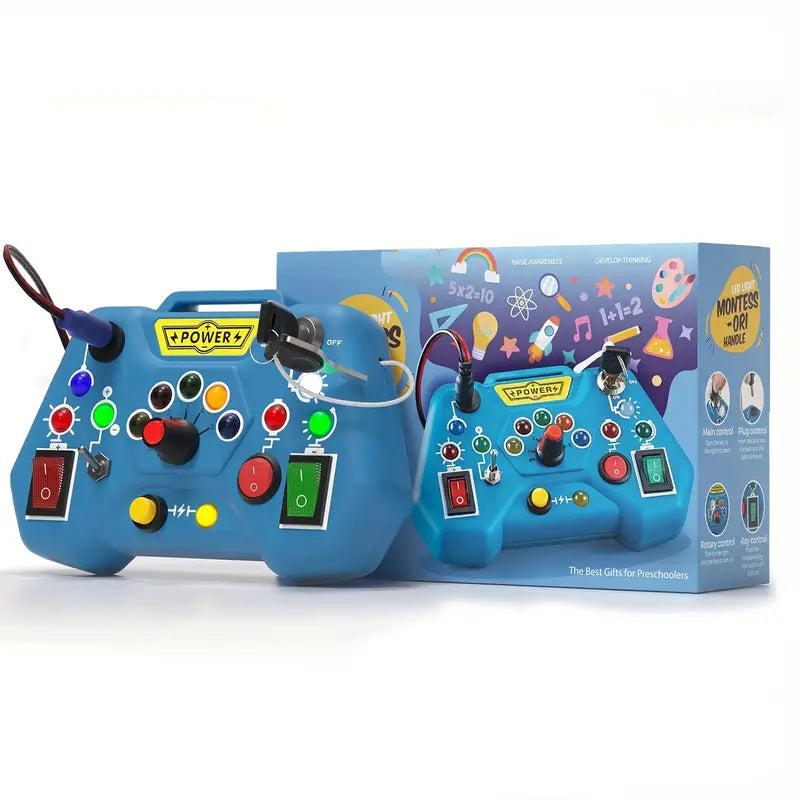 Sensorisch Speelgoed Peuter – Montessori Busy Board met LED