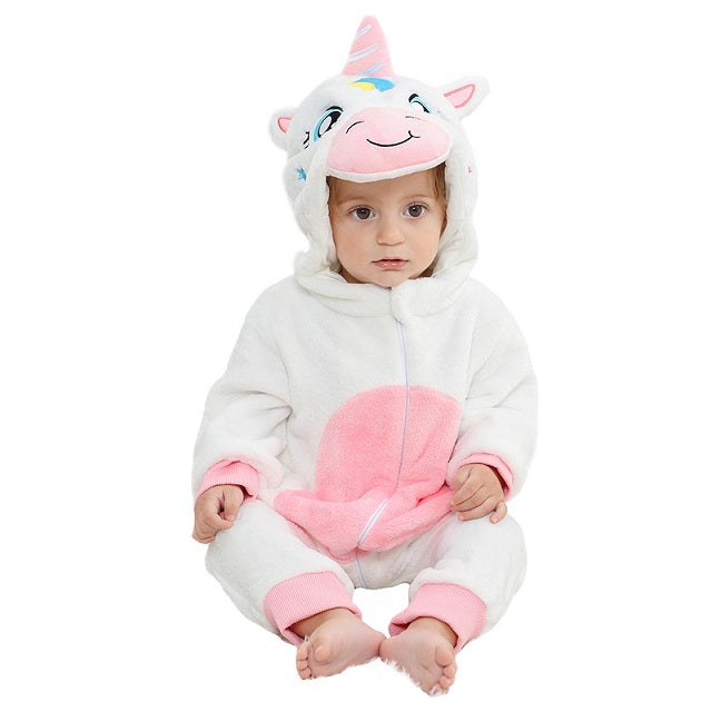 Warme Baby Onesie met Capuchon – Zachte Flanellen Winter Romper voor Baby’s | SnuggleBub