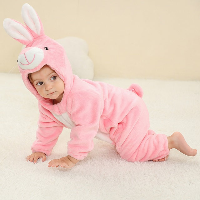 Warme Baby Onesie met Capuchon – Zachte Flanellen Winter Romper voor Baby’s | SnuggleBub