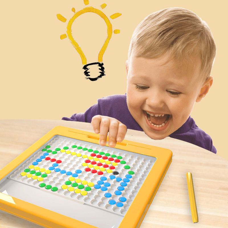 Magnetisch Tekenbord voor Kinderen – Groot Educatief Tekenspel met Stylus en Patroonkaarten