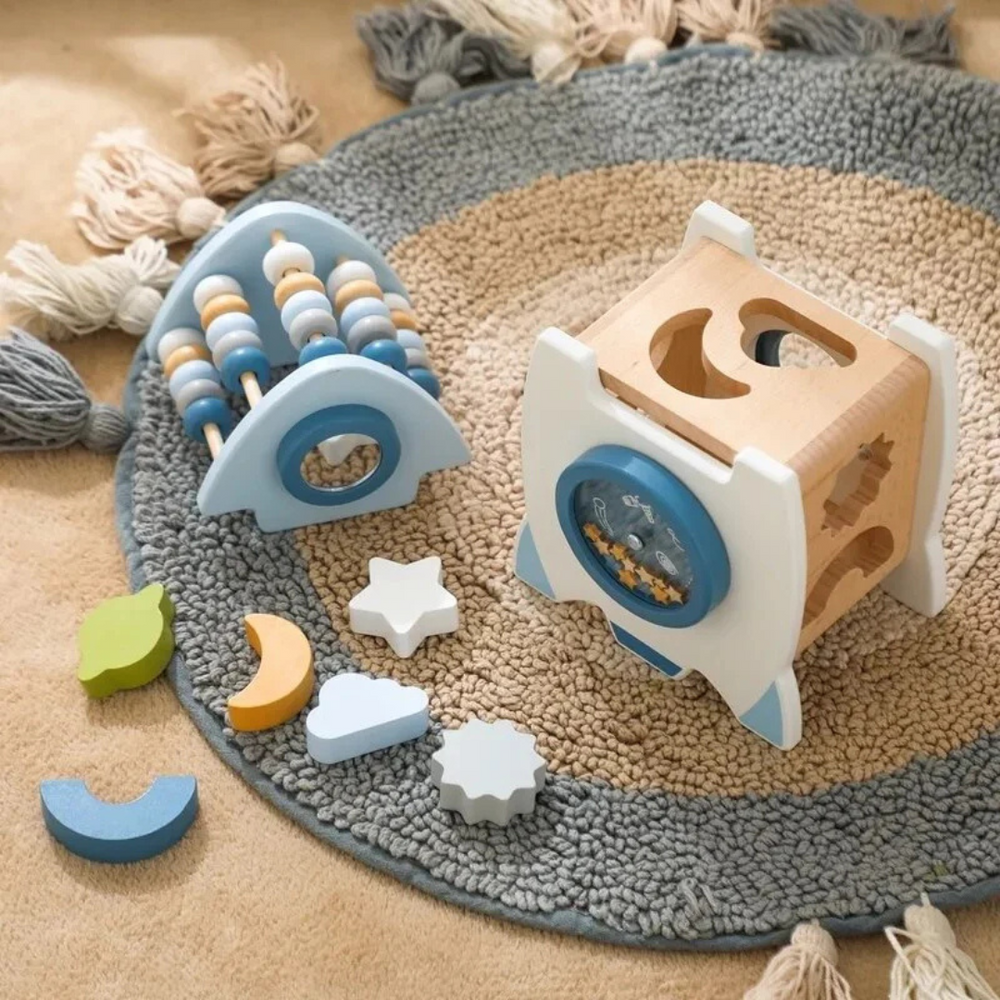Educatief Houten Ruimte Blokkenspel | SpaceBuild Creatief & Montessori Speelgoed