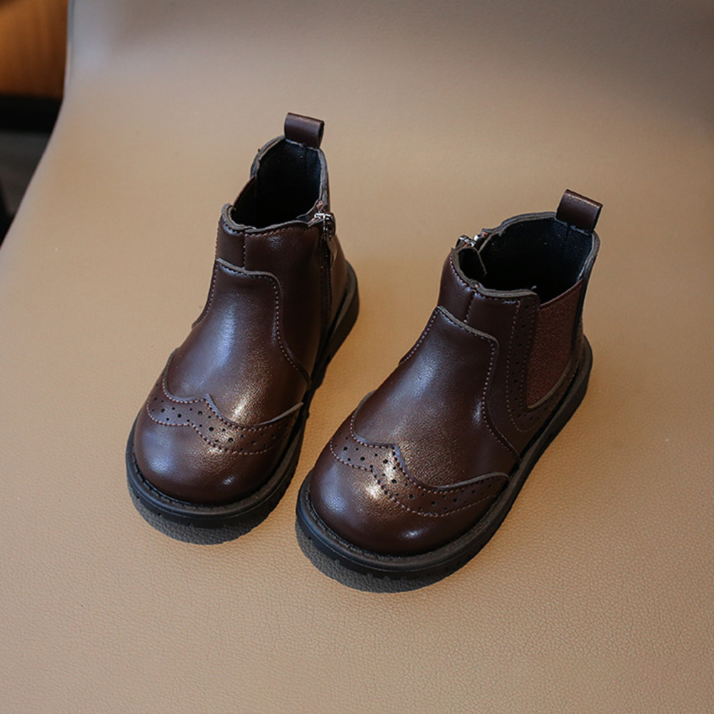 Kinderlaarzen met rits en elastiek – gedempte binnenzool, flexibele rubberzool | peuterlaarsjes