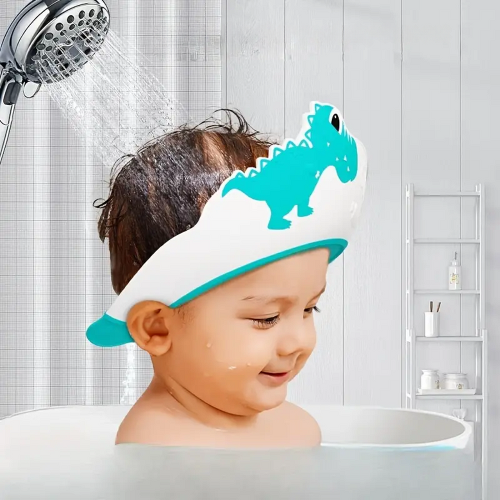 DinoSplash Baby Badmuts – Bescherming tegen Shampoo en Water voor Baby's en Peuters