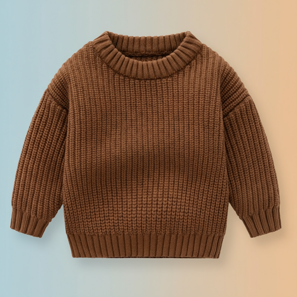 Veluro Kids CozyNest Kindertrui – Warme Gebreide Wintertrui voor Baby & Peuter (Maat 66–130)