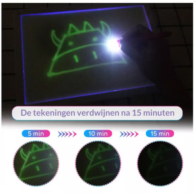 Kidvanta Play LumiDraw Tekentablet voor Kinderen – Herbruikbaar Educatief Tekenbord vanaf 2 Jaar