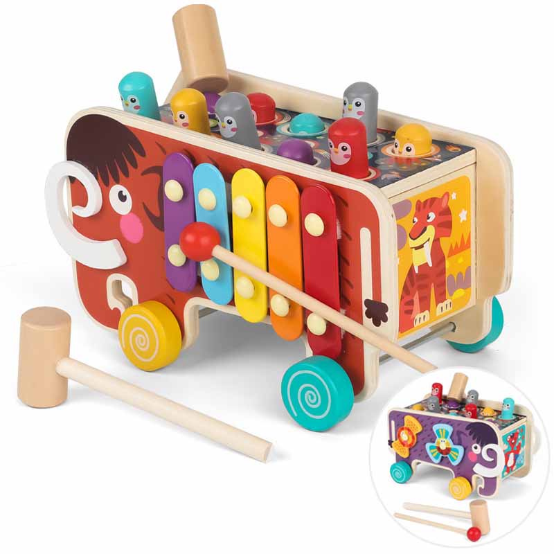 Houten Muziekspeelgoed Peuters – Educatief Muziek & Motoriek Speelgoed