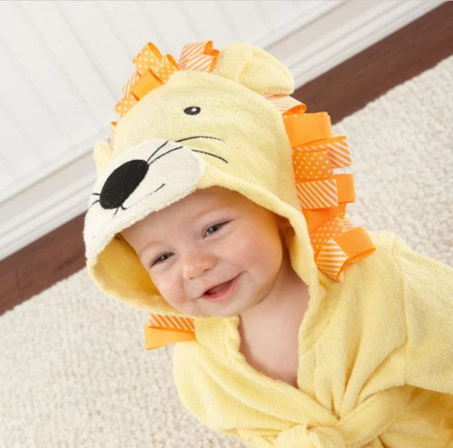 Baby Badjas met Capuchon – Zachte Badponcho met Dierendesign