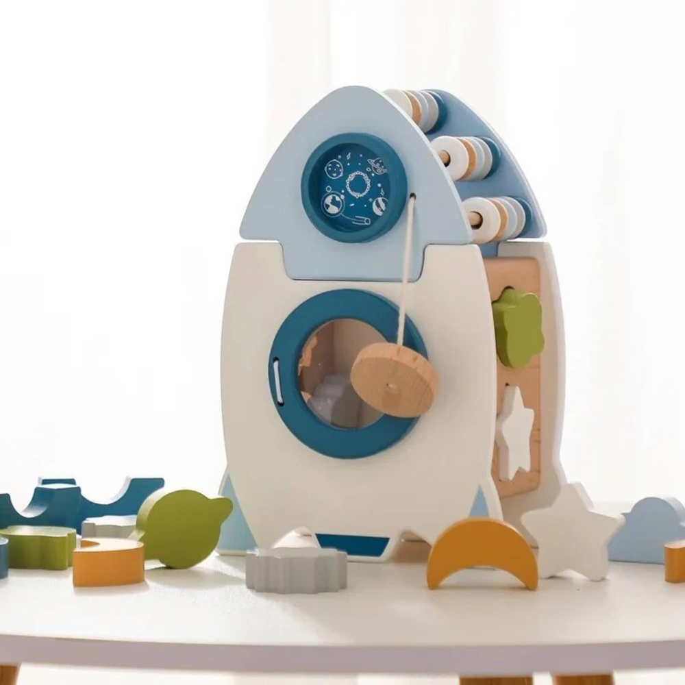 Educatief Houten Ruimte Blokkenspel | SpaceBuild Creatief & Montessori Speelgoed