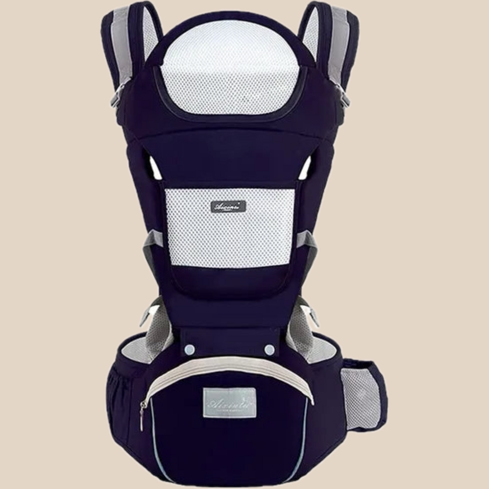 Unisex Baby Draagzak Grijs 6-in-1 Verstelbaar Comfortabel Katoen