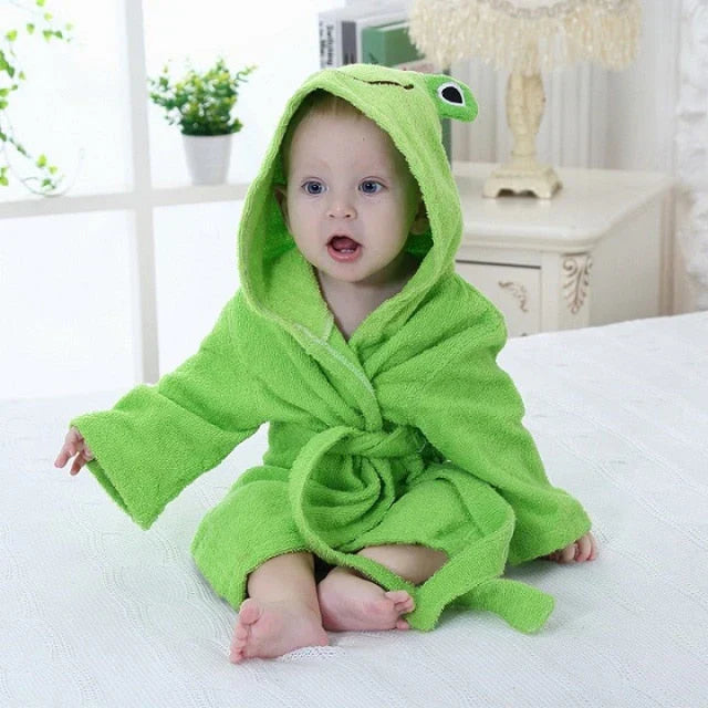 Baby Badjas met Capuchon – Zachte Badponcho met Dierendesign