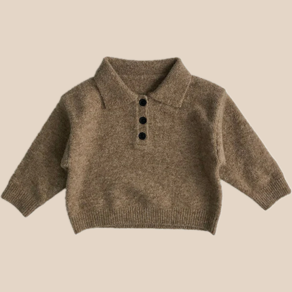 Polo – Moga Unisex, Beige/Bruin, Katoen, Wol, Maat 1-7 Jaar