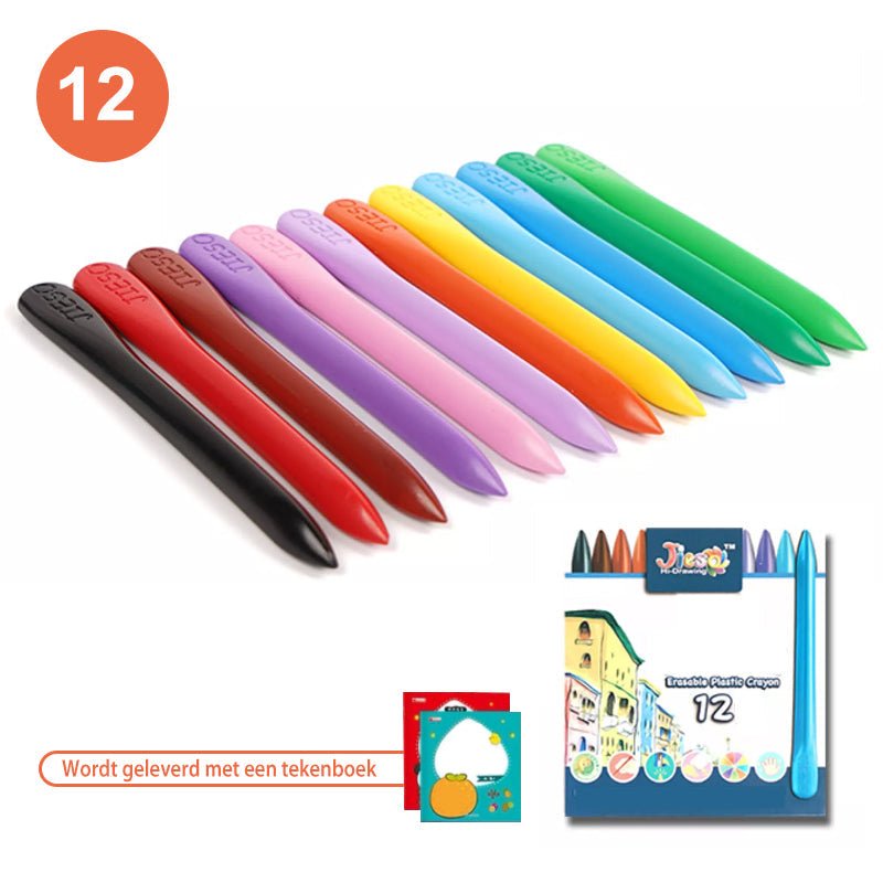 EcoCrayons Natuurlijke Wasco Krijtjes – Milieuvriendelijke Kleuren Set