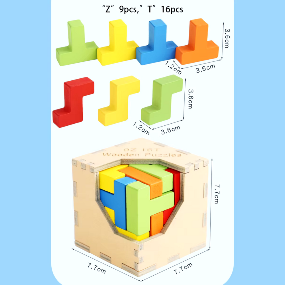 Houten 3D Puzzel voor Kinderen – Educatief Speelgoed vanaf 3 Jaar | Duurzame Breinbreker
