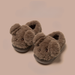 Pluche pantoffels kind met hondensnoet – antislipzool, warme voering, dichte hiel | sloffen