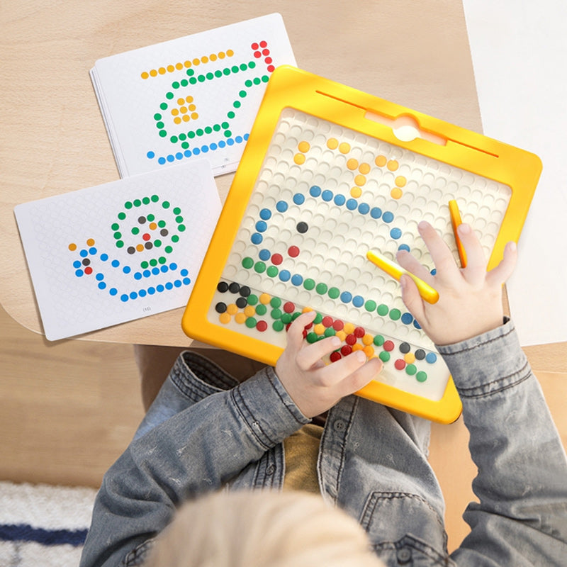Magnetisch Tekenbord voor Kinderen – Groot Educatief Tekenspel met Stylus en Patroonkaarten