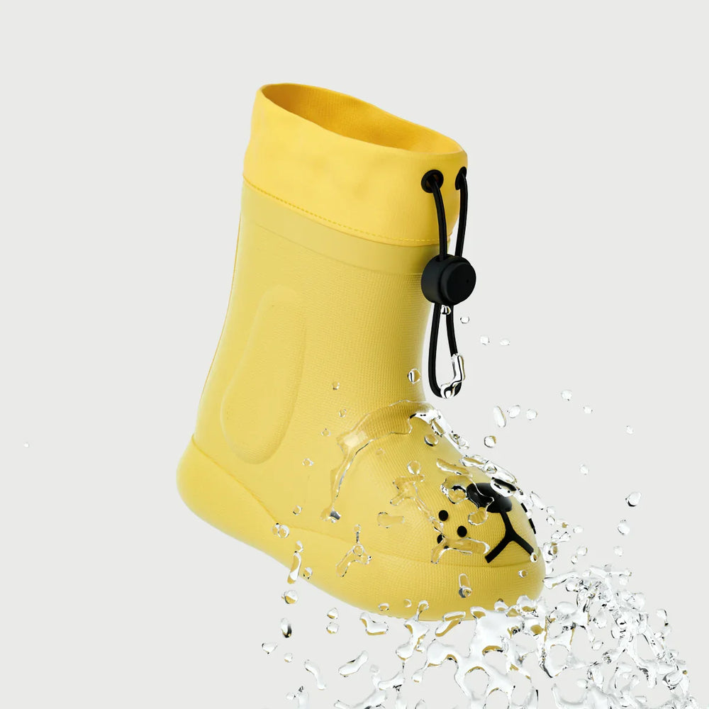 Regenlaarzen met hondengezicht op de neus – waterdicht PVC, antislipzool | kinderregenlaarzen