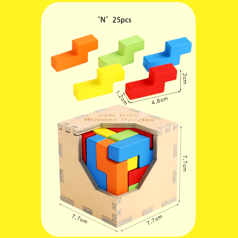 Houten 3D Puzzel voor Kinderen – Educatief Speelgoed vanaf 3 Jaar | Duurzame Breinbreker