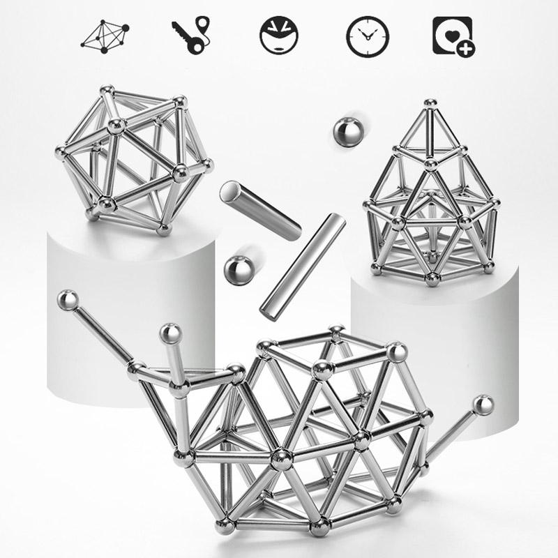 Magnetische Bouwset met Staven & Ballen – MagnaSphere Architect Set Educatief Speelgoed 3+