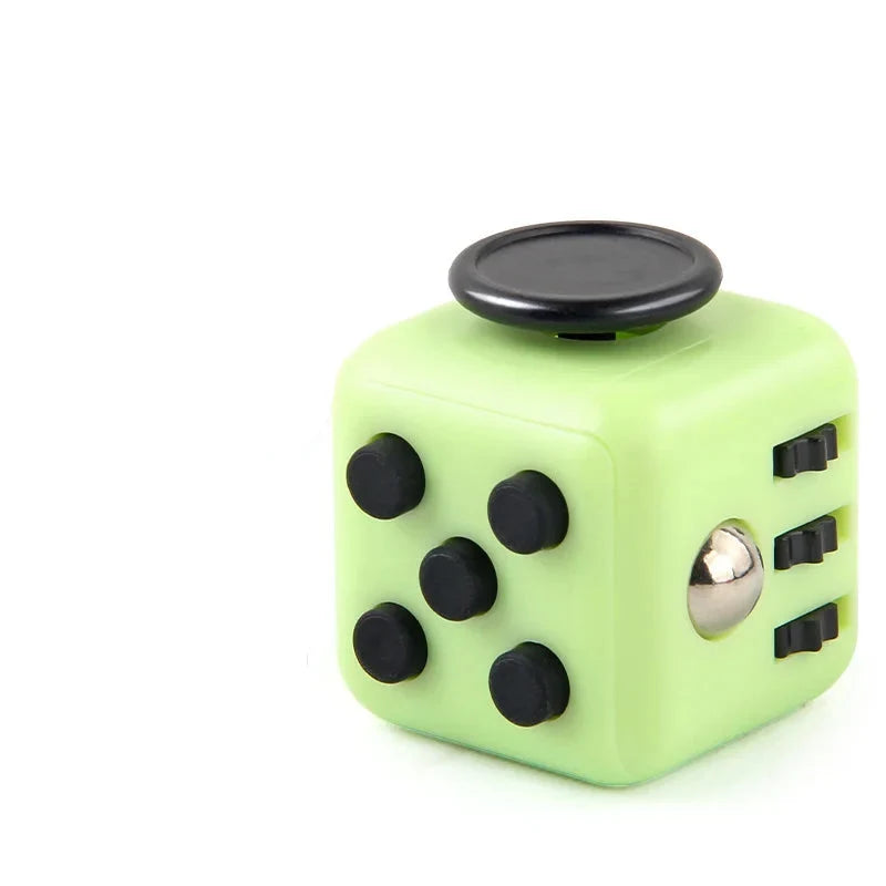Fidget cube met 6 tactiele zijden – stille klikknoppen, stalen rolbal, zakformaat | fidgetkubus