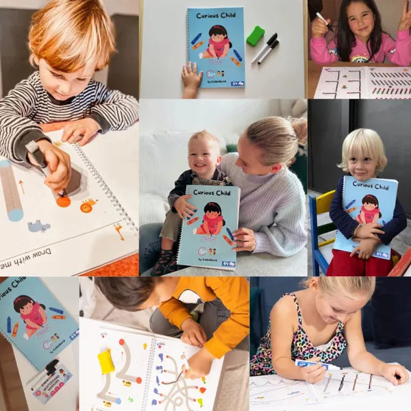 Geavanceerd Lijntracer Oefenboek voor Kinderen – Herbruikbaar Schrijf- en Traceerboek 3+