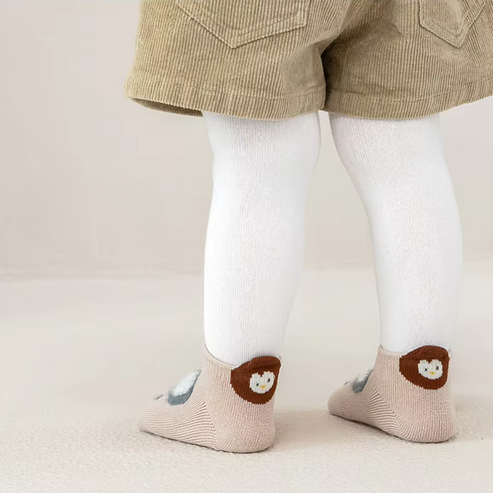 SnugSteps Baby & Peuter Anti-Slip Sokjes – Warme Cartoon Sokken voor Veilig Lopen en Spelen
