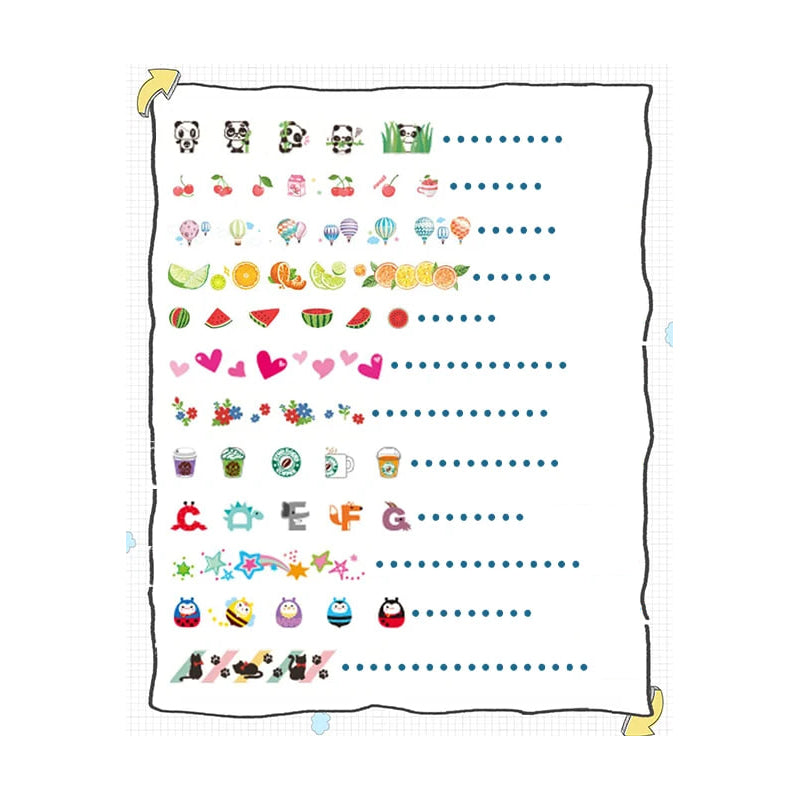 Decoratieve Pen met Cartoon Tape – Perfect voor Bullet Journals, Planners & Knutselen