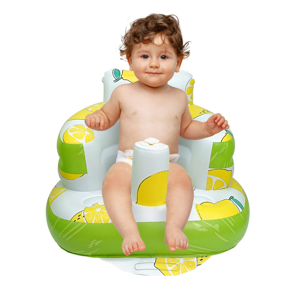 Babystoel leren zitten – opblaasbare zitstoel baby 0-3 jaar