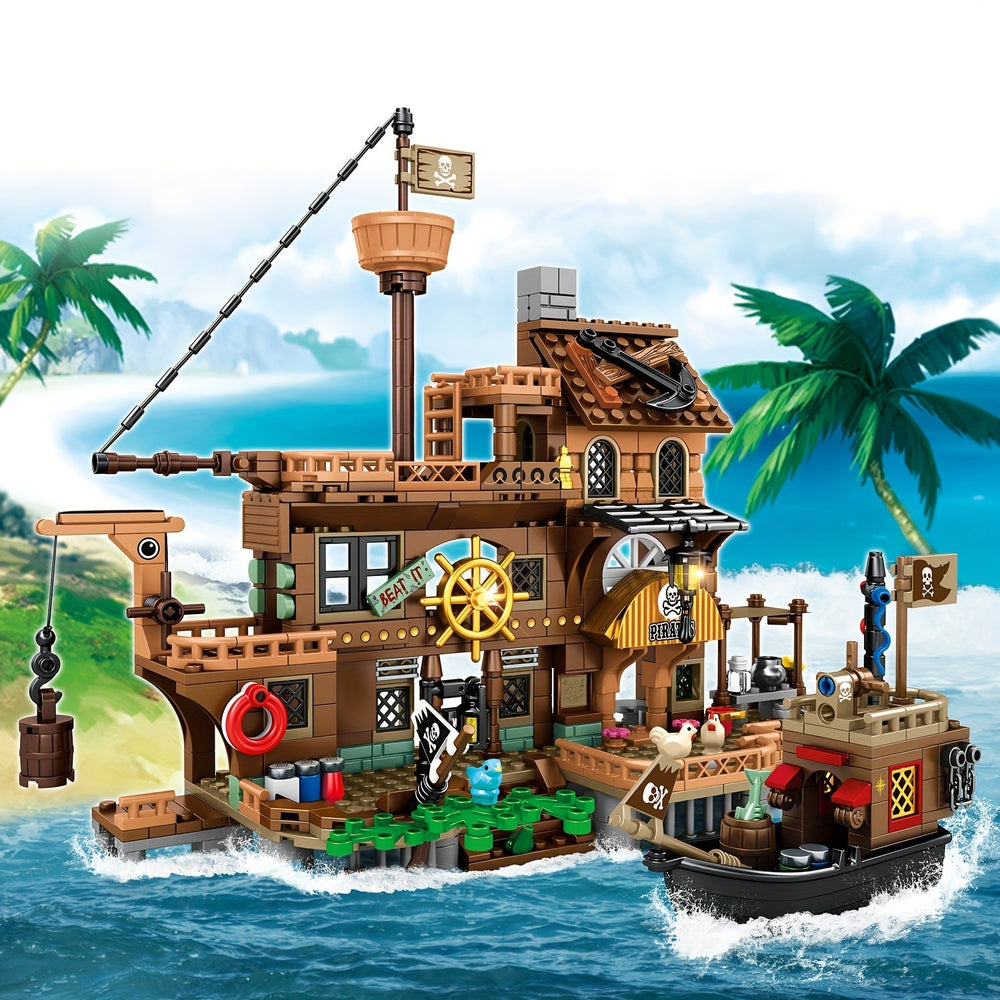 Piraten Bouw- en Speelset voor Kinderen – HarborRaid Adventure Dock Piratenhaven 6+