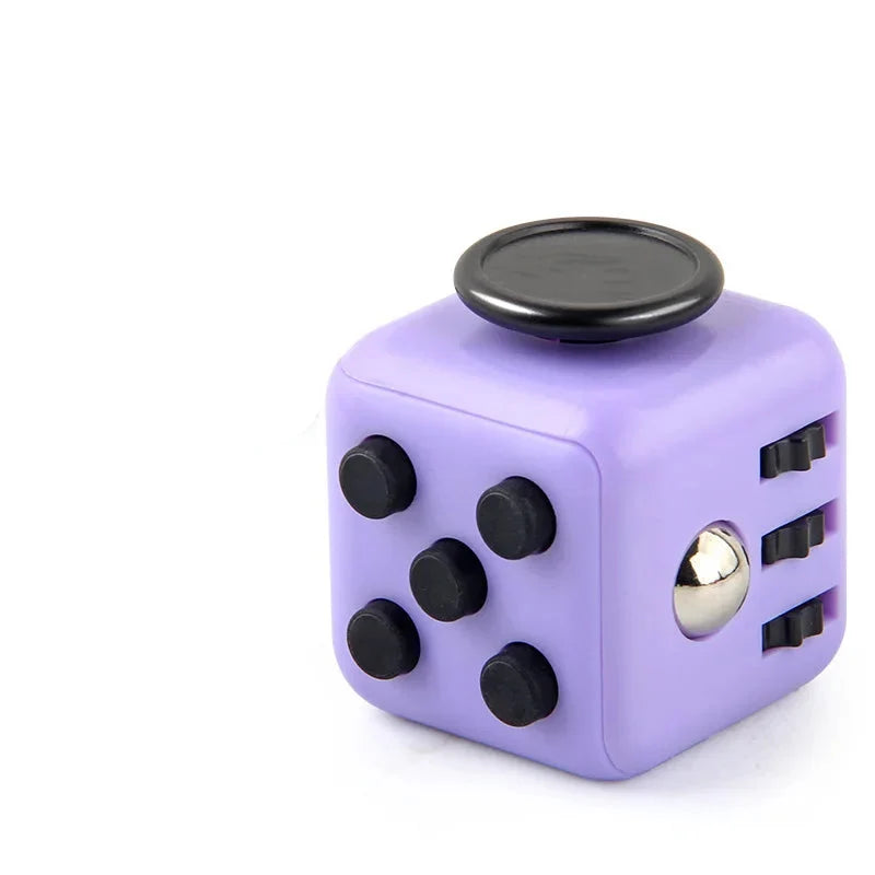 Fidget cube met 6 tactiele zijden – stille klikknoppen, stalen rolbal, zakformaat | fidgetkubus