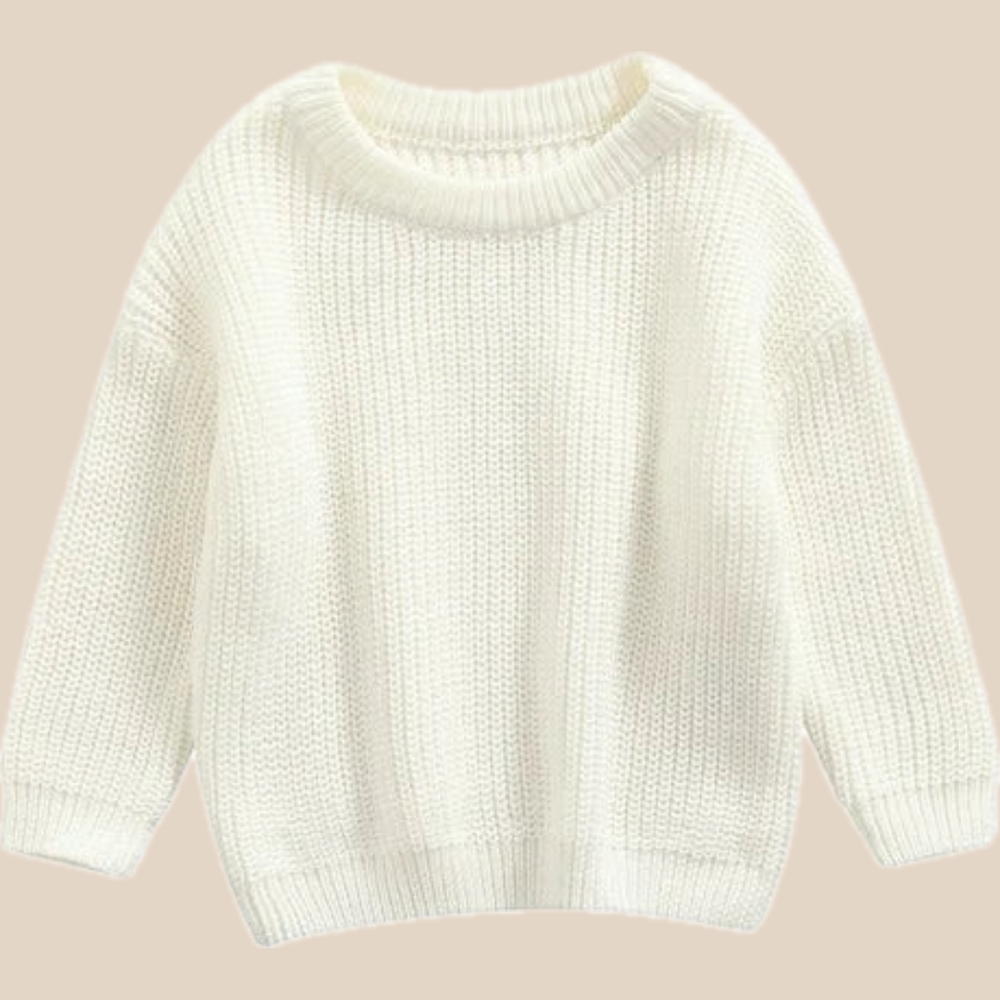 Gebreide Trui - Amba Unisex, Wit/Zwart/Blauw/Roze/Groen/Grijs/Bruin, Katoen, Maat 0-6 jaar