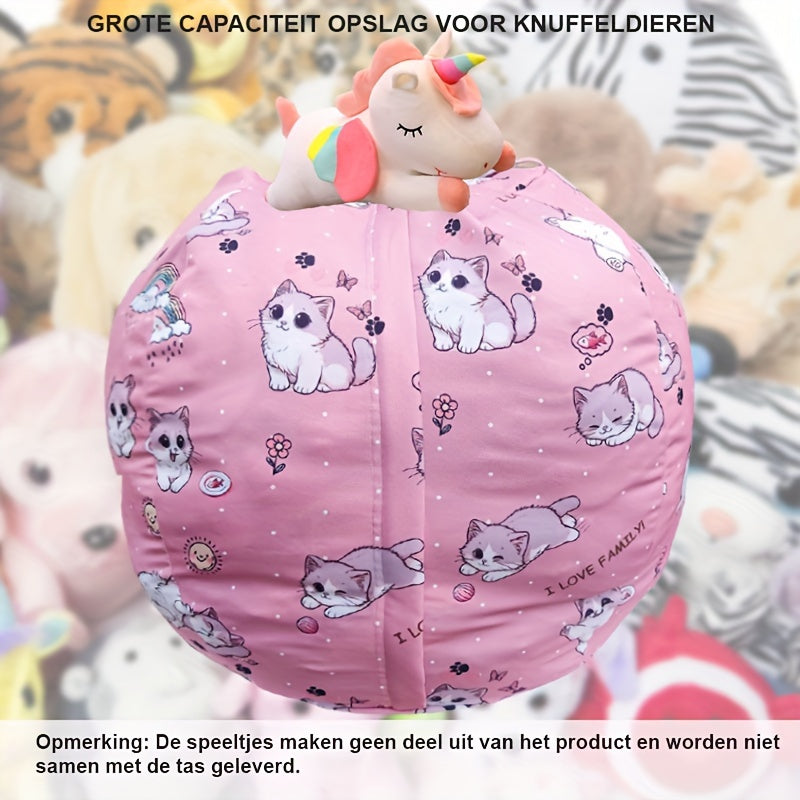 Kitty Bean Bag Hoes – Knuffels Opbergen & Zacht Zitkussen voor Kinderen
