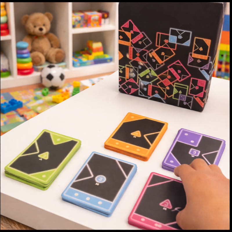 Virexo Games ShapeStrike Kaartspel – Snel Strategisch Familiespel voor Spelavonden met Vrienden