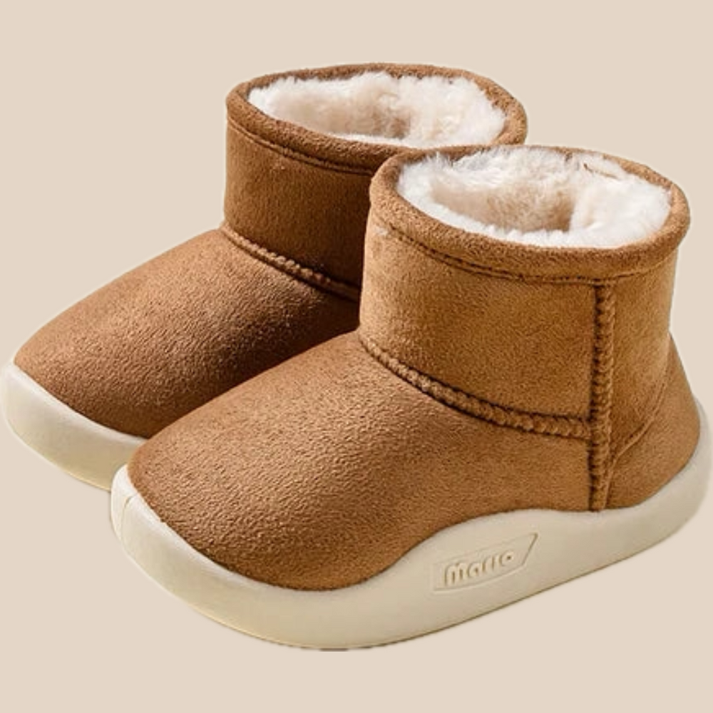 Warme Winterlaarzen - Abuya Unisex, Beige/Bruin/Blauw/Roze, Suède, Maat 14-20