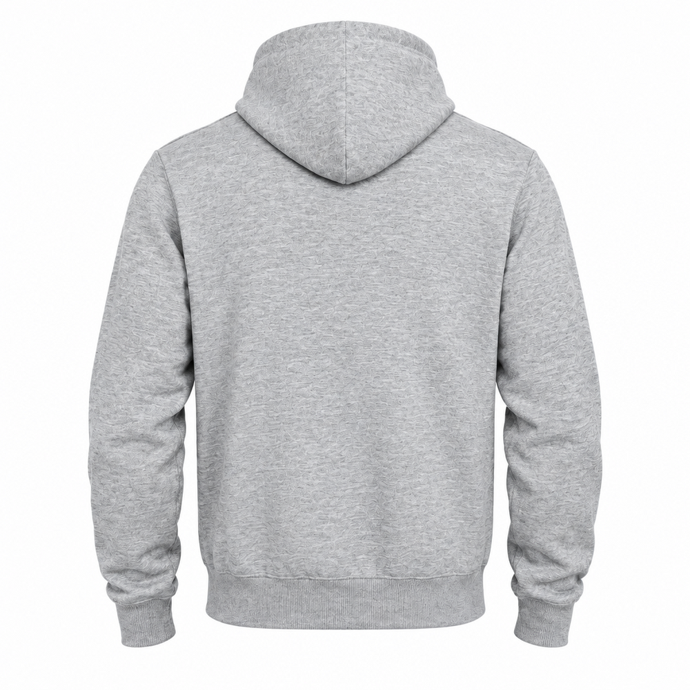 Heren hoodie met babybuidel van katoen – capuchon, lange mouwen, ruimvallend | draagtrui voor papa