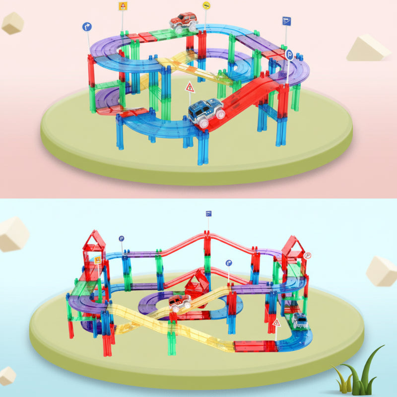 Kinetrix Play Voltigo BuildRail – Magnetische Bouwset met Elektrische Racebaan voor Creatief en Technisch Spel