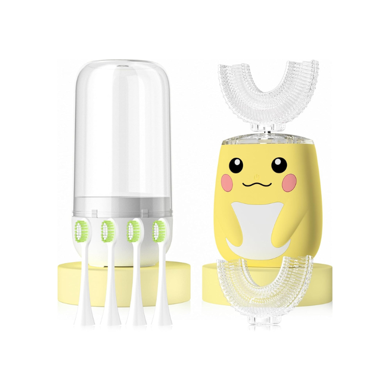 Elektrische Kinder Tandenborstel met 360° U-Borstel | SparkleStep Kids SonicBrush – Zacht, Waterdicht en Met 6 Poetsstanden