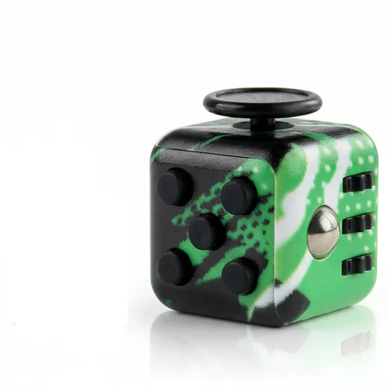 Fidget cube met 6 tactiele zijden – stille klikknoppen, stalen rolbal, zakformaat | fidgetkubus